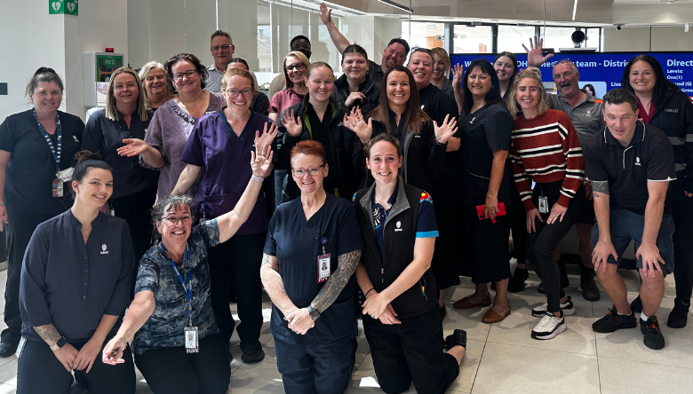 Group of MDHS team members celebrating accreditation